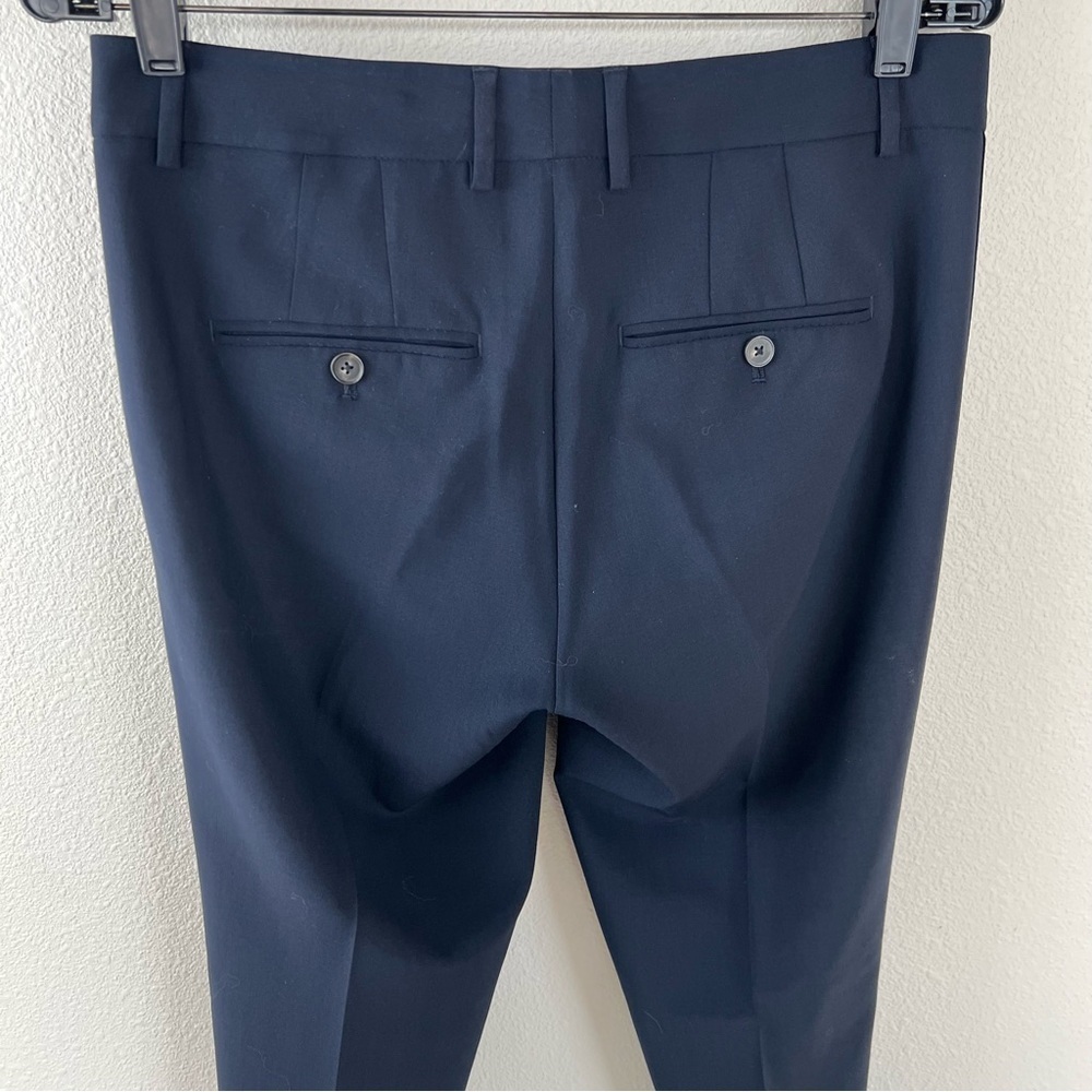 Vince Side Strapping Wool Pant Coastal Blue Minimalist Business Casual Women’s 4 - Picture 7 of 11